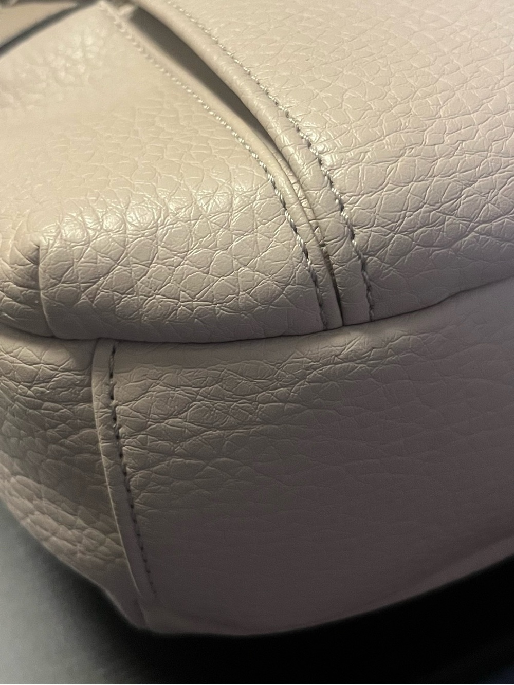 Giani Bernini Ivory Taupe Pebble Hobo Shoulder Bag Multi Pocket Purse - Picture 6 of 12